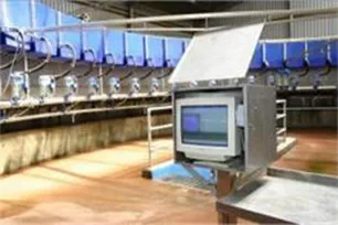 Information center in the milking parlor